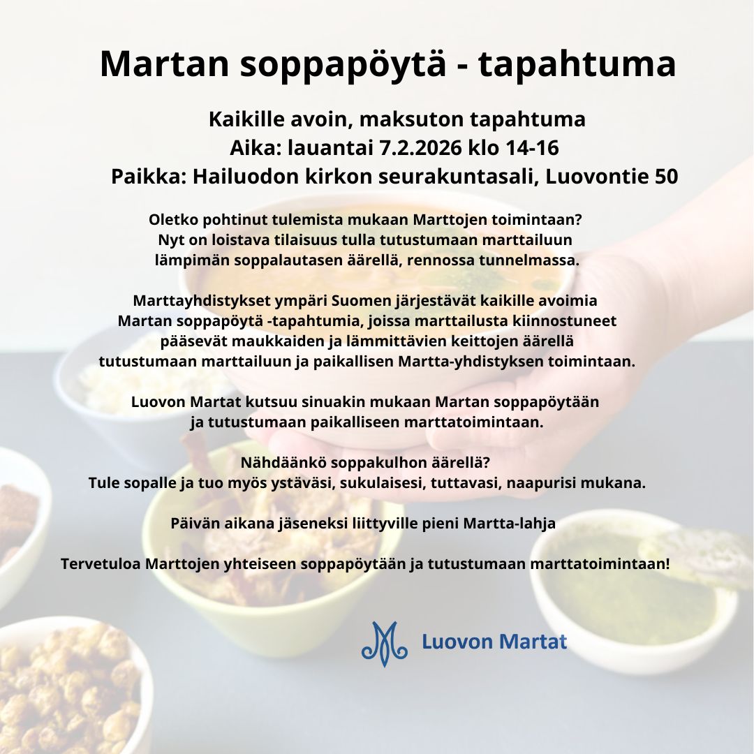 Martan soppapöytä 7.2.2026