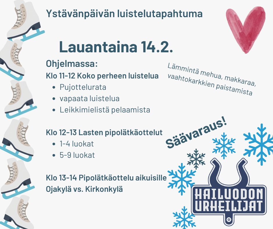 Ystävänpäivän luistelutapahtuma