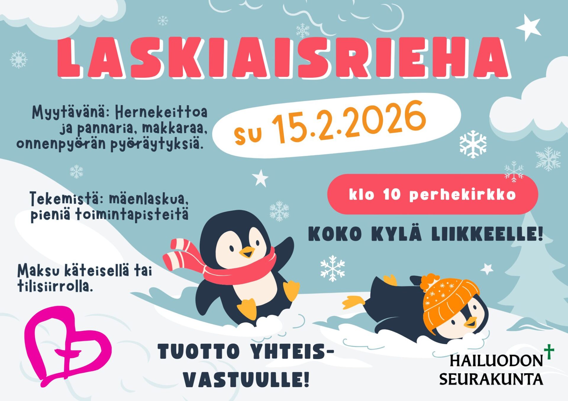 Laskiaisrieha kirkonmäellä