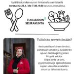 Euron aamiainen seurakuntasalissa