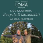 Kahvila Lomassa keikalla Haapala&Kaisanlahti
