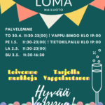 Kahvila Loman vappu 30.4. - 3.5.2026