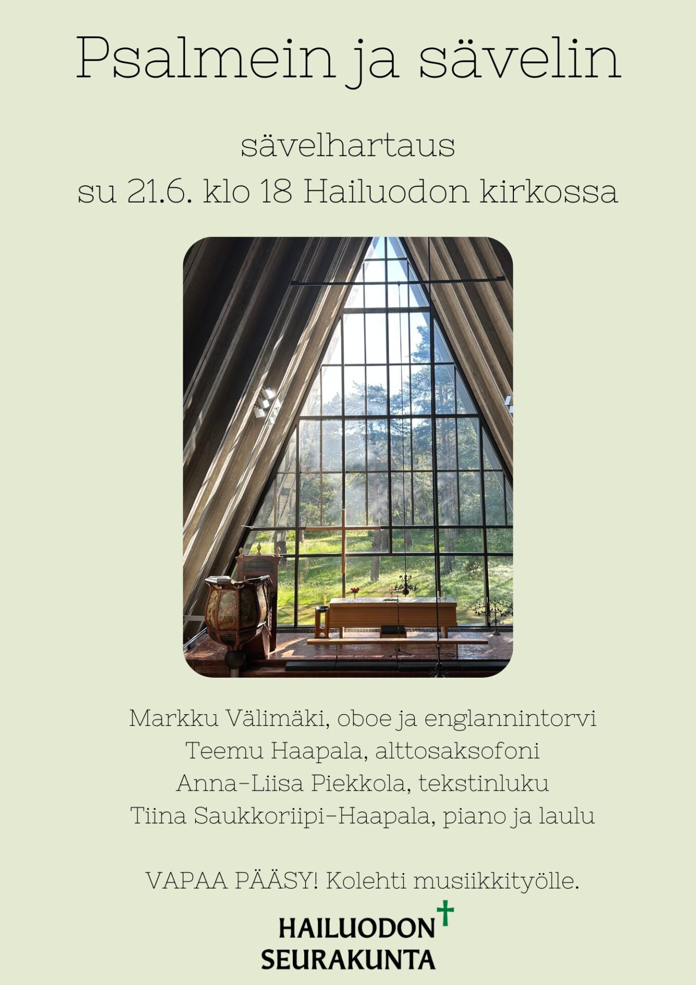 Sävelhartaus Hailuodon kirkossa: Psalmein ja sävelin