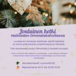 Jouluinen hetki Hailuodon Ommaiskahvilassa