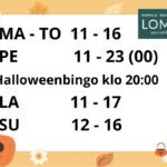 Kahvila Loman bingo perjantaisin